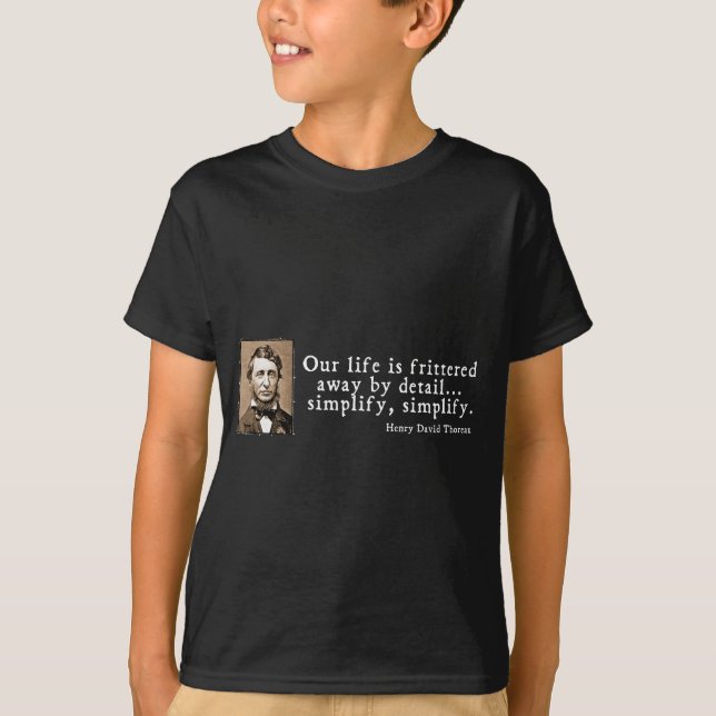 Camiseta Henry David Thoreau - simplifique simplifican (Anverso)
