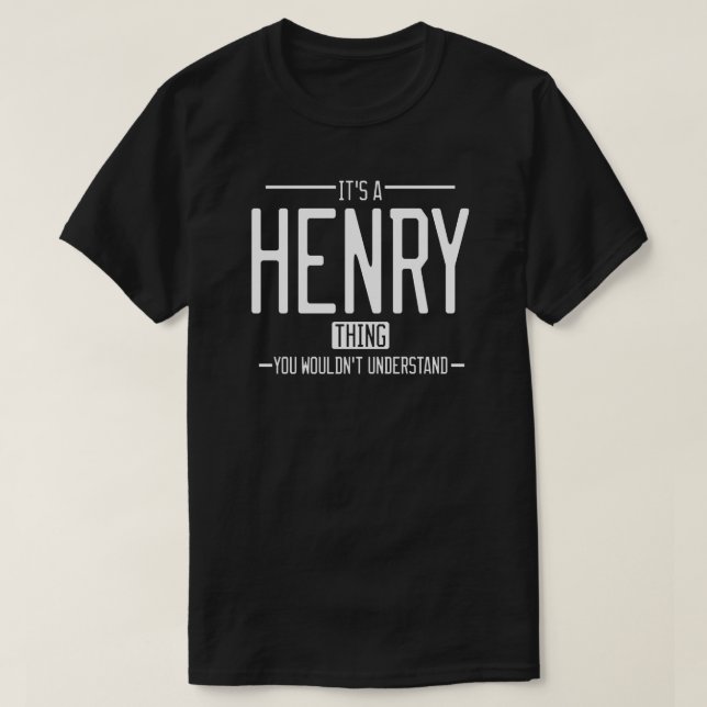 Camiseta Henry familia divertida de apellidos (Diseño del anverso)