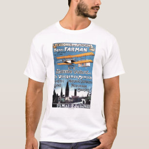 Camiseta Henry Farman vuela el poster del promo del hombre