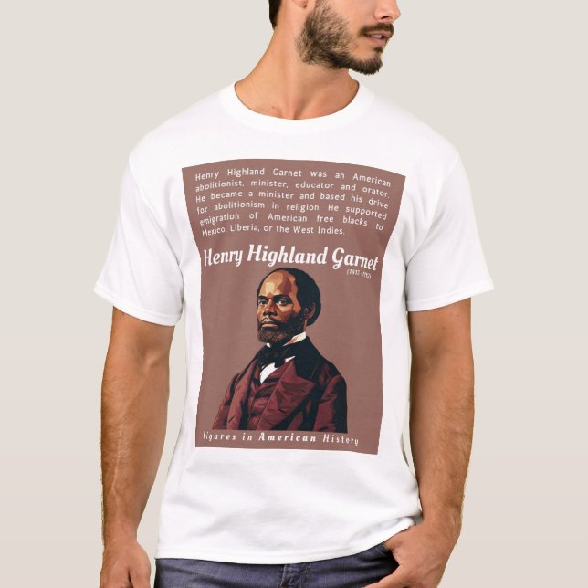 Camiseta Henry Highland Garnet-Figuras en la historia de Es (Anverso)