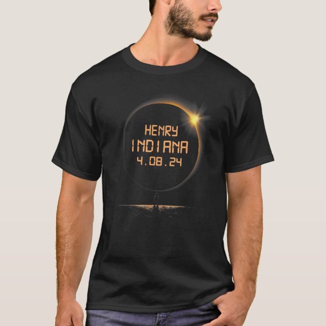 Camiseta Henry Indiana EN Eclipse Solar Total Abril 8 2024 (Anverso)
