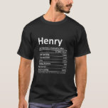 Camiseta HENRY Nutrition Funny Birthday Personalizado Nombr<br><div class="desc">HENRY Nutrition Funny Birthday Personalizado Nombre</div>