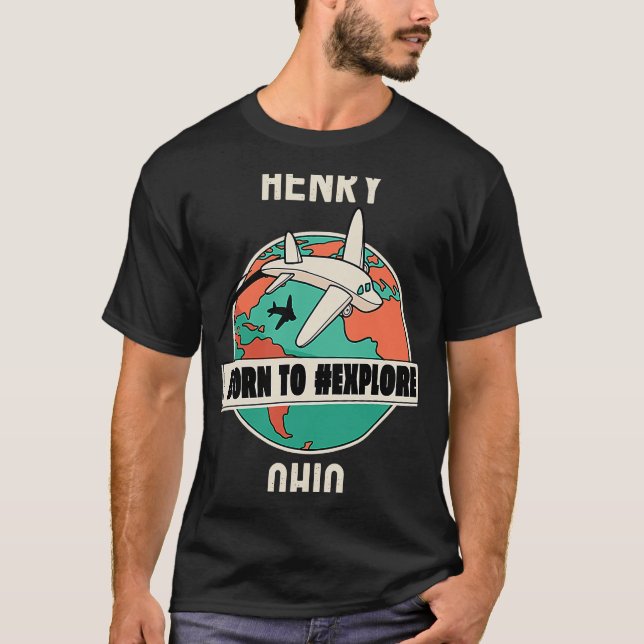 Camiseta Henry Ohio Nació para explorar viajes (Anverso)