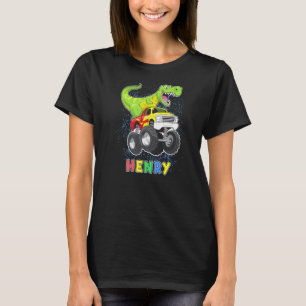 Camiseta Henry Personalizó Dinosaurio En Un Monstruo Niño