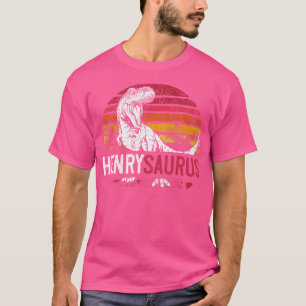 Camiseta Henry Saurus Funny Personalizado Dinosaurio T Rex