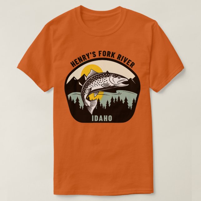 Camiseta Henrys Fork River Idaho Trout Fly (Diseño del anverso)