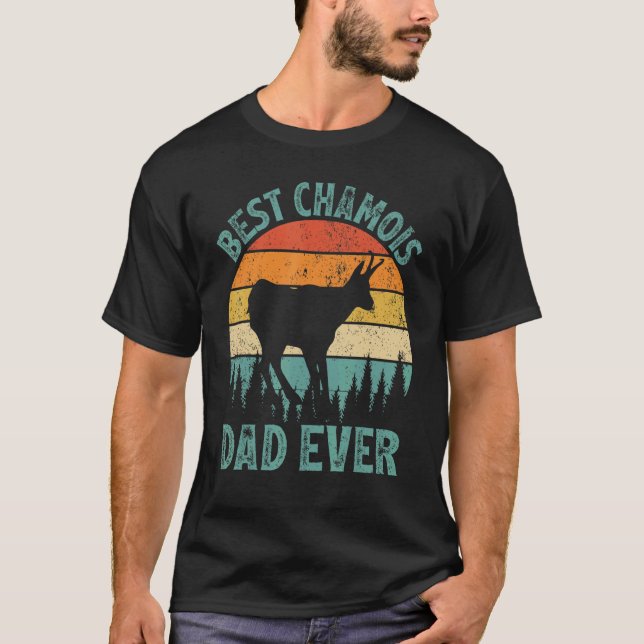 Camiseta Hens Chamois Vintage Mejor Padre Chamois (Anverso)