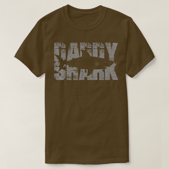 Camiseta Hens Daddy Shark Funny Shark (Diseño del anverso)