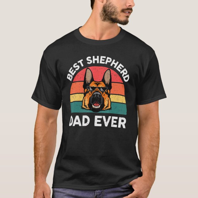 Camiseta Hens German Shepherd Dad Mejor Pastor Alemán (Anverso)