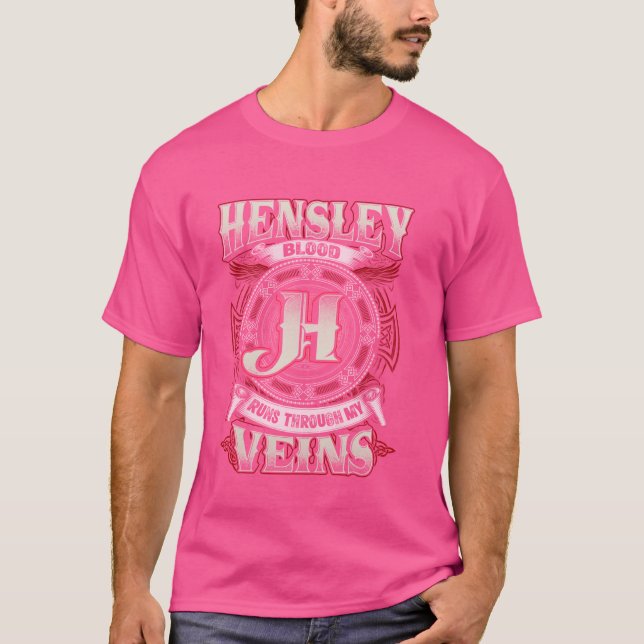 Camiseta Hensley Family Name, corre por mis venas (Anverso)