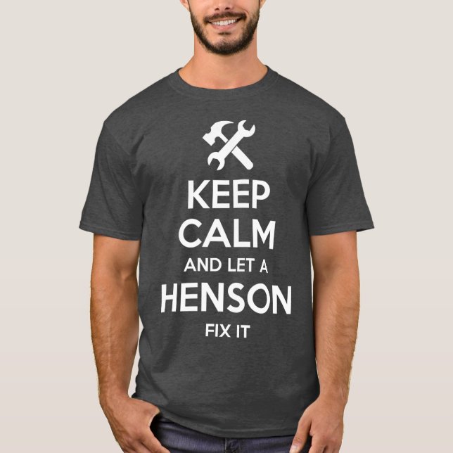 Camiseta HENSON Funny Surname Birthday Family Tree Gift (Anverso)