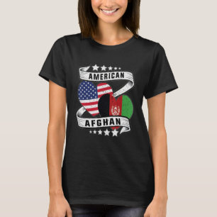 Camiseta Hepa de la bandera afgana media americana mitad af