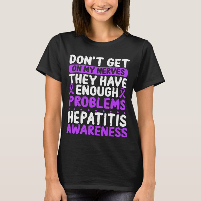 Camiseta Hepatitis Autoinmune Cinta Hepatitis Conciencia (Anverso)