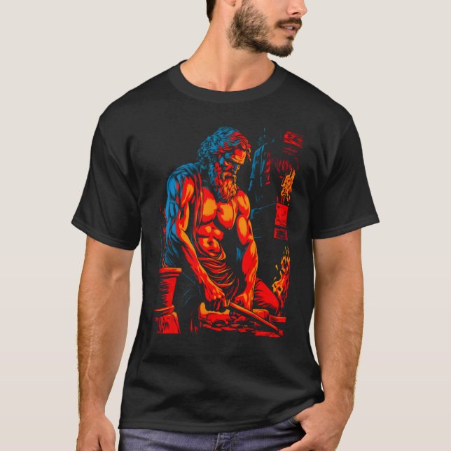 Camiseta Hephaestus Greek Mythology God of Fire 1 (Anverso)