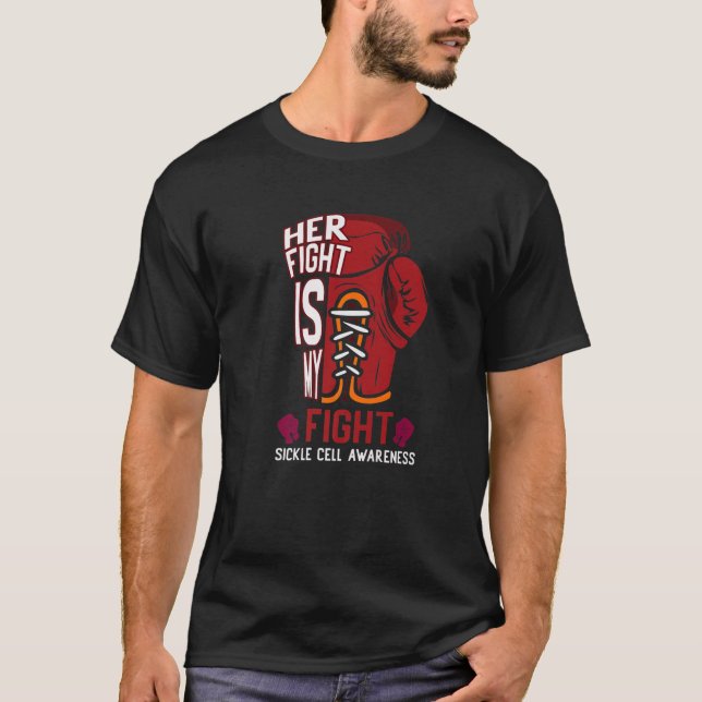 Camiseta Her Fight Is My Fight - Boxing Sickle Cell Disease (Anverso)