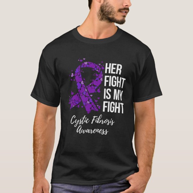 Camiseta Her Fight Is My Fight Cystic Fibrosis Awareness (Anverso)