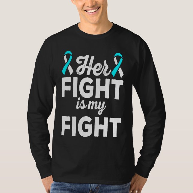 Camiseta Her Fight is My Fight Dysautonomia Awareness Ribbo (Anverso)