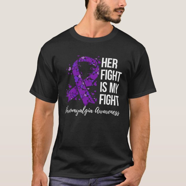 Camiseta Her Fight Is My Fight Fibromyalgia Awareness (Anverso)