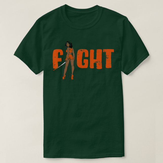 Camiseta Her Fight Is My Fight Leukemia Melanin Warrior Awa (Diseño del anverso)