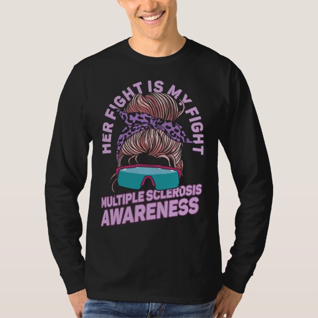 Camiseta Her Fight is My Fight Orange Multiple Sclerosis Aw (Anverso)