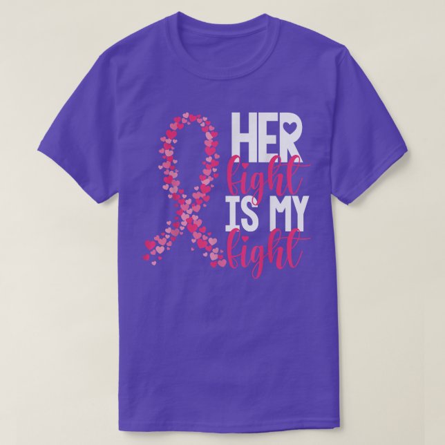 Camiseta Her Fight Is My Fight Warrior Pink Ribbon Breast C (Diseño del anverso)