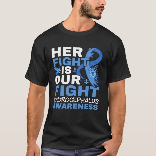 Camiseta Her Fight Is Our Fight Brain Tumor Hydrocephalus A (Anverso)