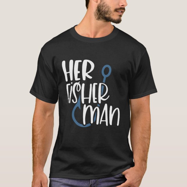 Camiseta Her Fisherman His Greatest Catch Couple Matching M (Anverso)
