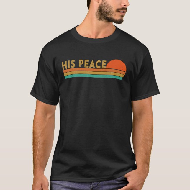 Camiseta Her Rock His Peace Christian Husband Wife Couples  (Anverso)