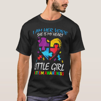 Camiseta Her Voice My Heart Little Girl Daughter Autism Awa