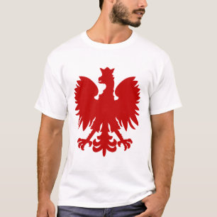 Camiseta Heraldic Animal Eagle Red Silhouwn Crown
