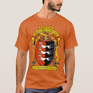 Camiseta Heráldica del galgo Grey White Hound divertido