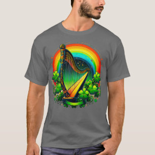 Camiseta Heraldry Irlandés Harp en celebración de St Patric