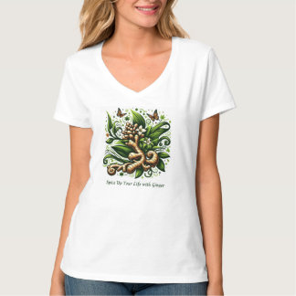 Camiseta Herbal "Spices Tu Vida Con El Ginger"