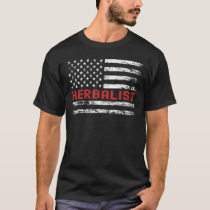 Camiseta Herbalist USA Bandera Profesión Retro Puesto