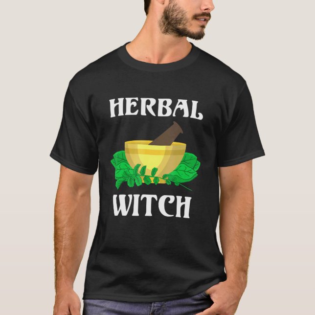 Camiseta Herbas herbáceas Humor apoteórico Herbario de bruj (Anverso)