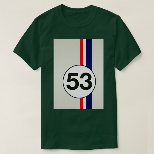 Camiseta Herbie 53 rayas de Carreras (Diseño del anverso)