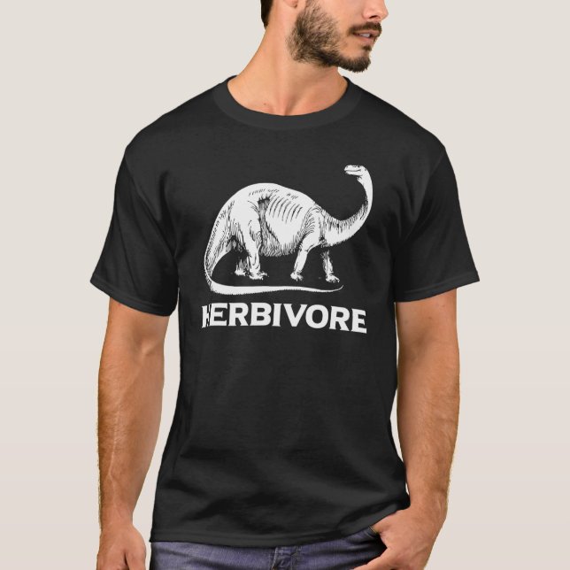 Camiseta Herbivore Dinosaur Vegan Vegetarian Dino (Anverso)