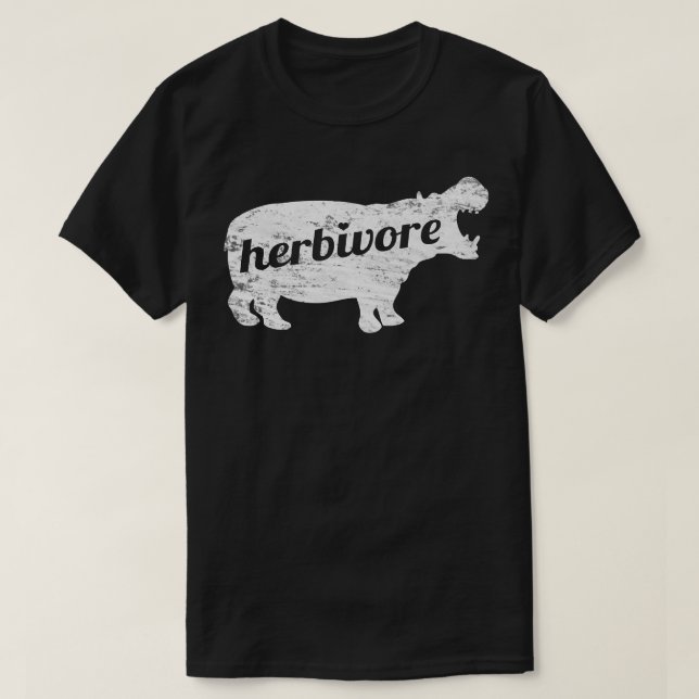 Camiseta HERBIVORE Hippopótamo Coma Vega Vegan Inspirado De (Diseño del anverso)