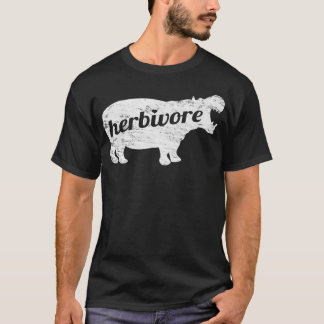 Camiseta HERBIVORE Hippopótamo Coma Vega Vegan Inspirado De