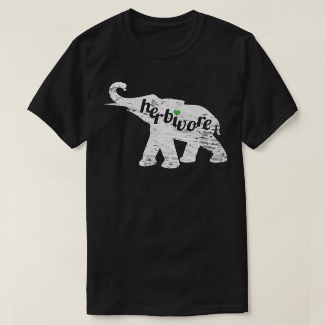 Camiseta HERBIVORE Love Elephant Vegan Eat Veg inspirados e (Diseño del anverso)
