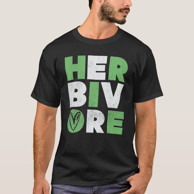 Camiseta Herbivore Powered by plants Vegan Veganism Vegetar (Anverso)