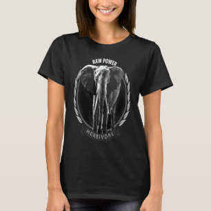 Camiseta Herbívoros Vegano Elefante Veganismo Crudo