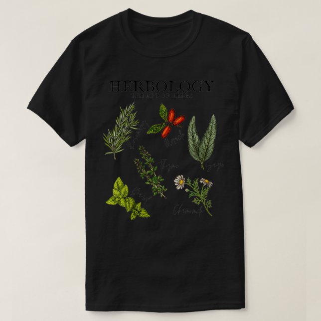 Camiseta Herbología de las mujeres el arte de las hierbas,  (Diseño del anverso)