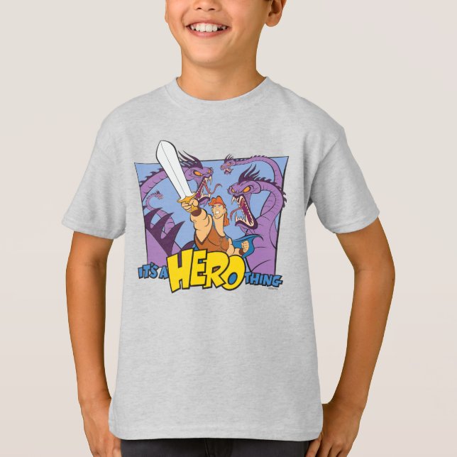 Camiseta Hercules vs Hydra - It's a HERO Thing T-Shirt (Anverso)