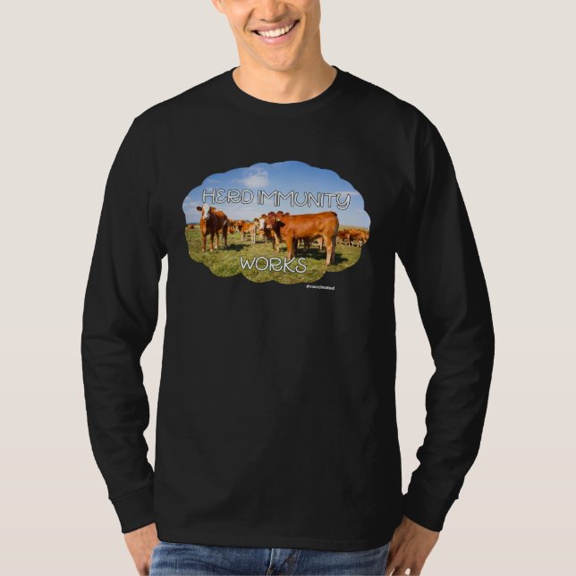 Camiseta Herd Immunity Works Cows Fun Vaccinated (Anverso)