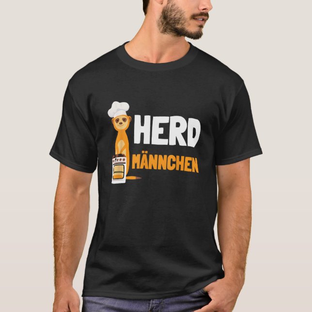 Camiseta Herdmännchen I Chef Herd Meerkat con el Gorra del  (Anverso)