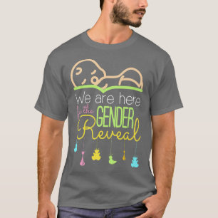 Camiseta Here for the Gender Reveal Baby Reveal Party Idea