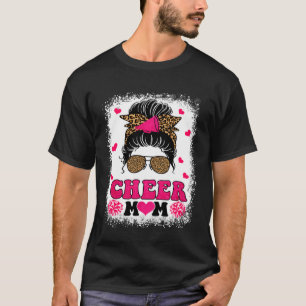 Camiseta Heredera madre leopard Messy Bun CheerLeader