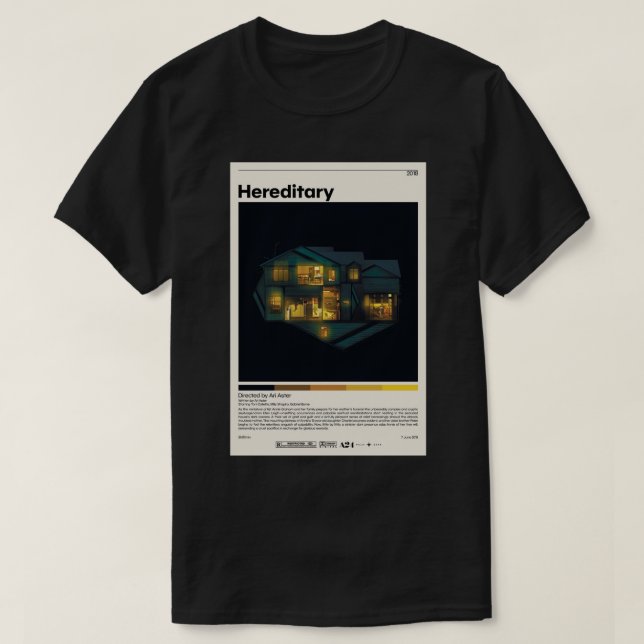 Camiseta Hereditary Ari Aster, Poster Minimalista de Cine,  (Diseño del anverso)