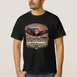 Camiseta Herencia Americana Familiar Patriótica Personaliza